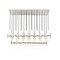 Z-Lite Cayden Linear Chandelier, 23-Light, 18 In.W x 54 In.L x 16.75 In.H, Brushed Nickel/Clear 1946P-23L-BN - alternate 3
